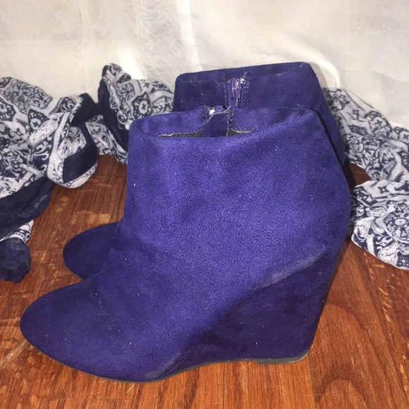 Violet wedge booties - Picture 4 of 4